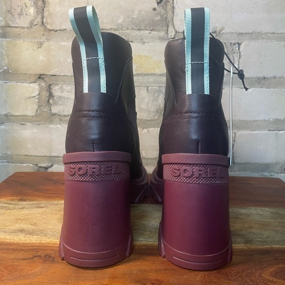 Sorel Brex Heel Lace Boot, Waterproof, Rainboot, Berry, Sz. 5.5 - Picture 12 of 16